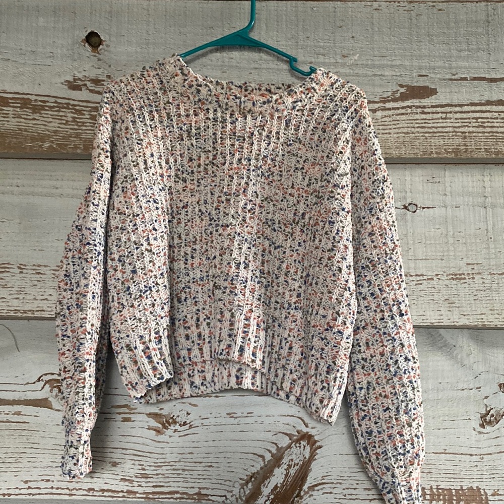 colorful hippie rose sweater